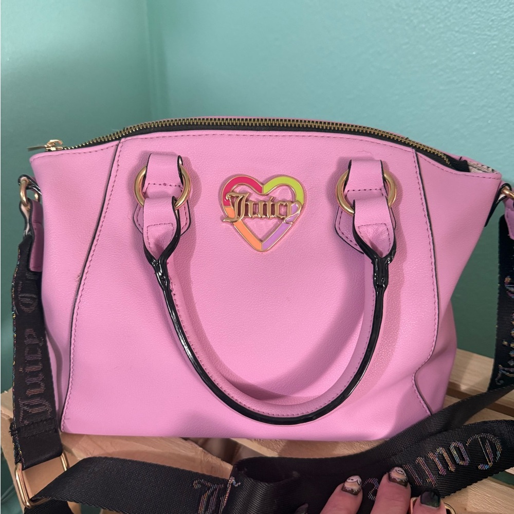 Juicy Couture Pink Satchel with Heart Logo